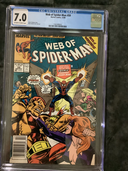 Web of Spider-Man #59 CGC 7.0 0002