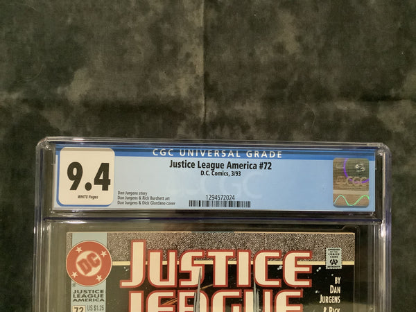 Justice League America #72 CGC 9.4 72024