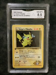 2000 Lt. Surge's Pikachu GMA 8.5 7143