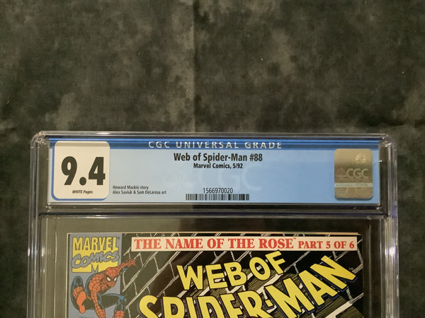 Web of Spider-Man #88 CGC 9.4 70020