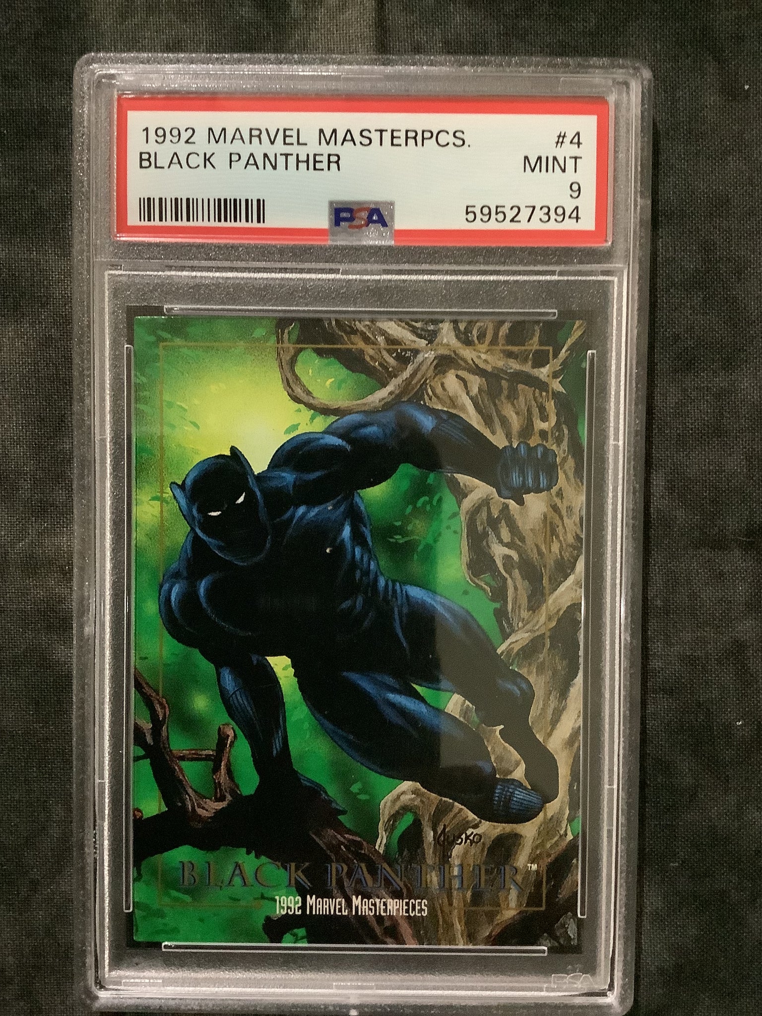 1992 Marvel Masterpcs. Black Panther #4 PSA 9 7394