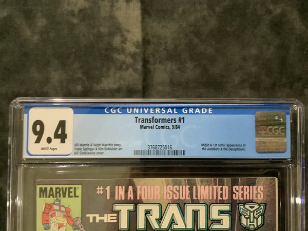 Transformers #1 CGC 9.4 25016