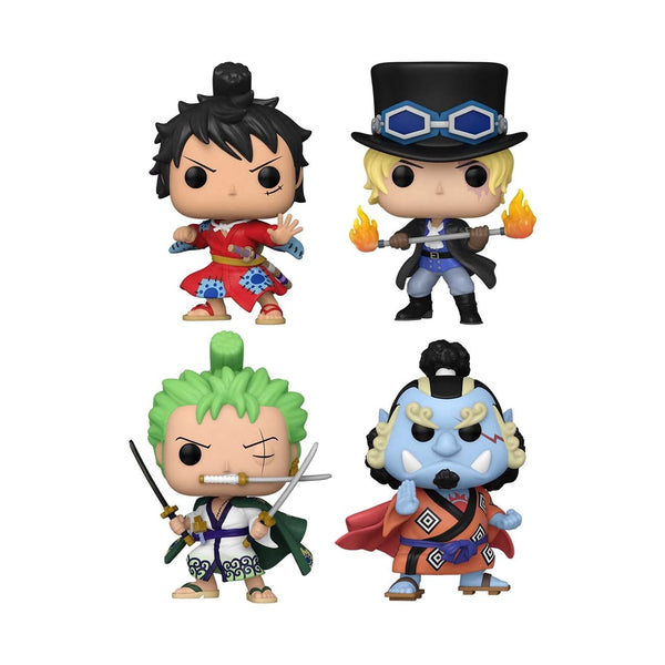 Funko POP! One Piece Luffytaro, Sabo, Roronoa Zoro, and Jinbe Vinyl Figure Set 4-Pack GameStop Exclusive